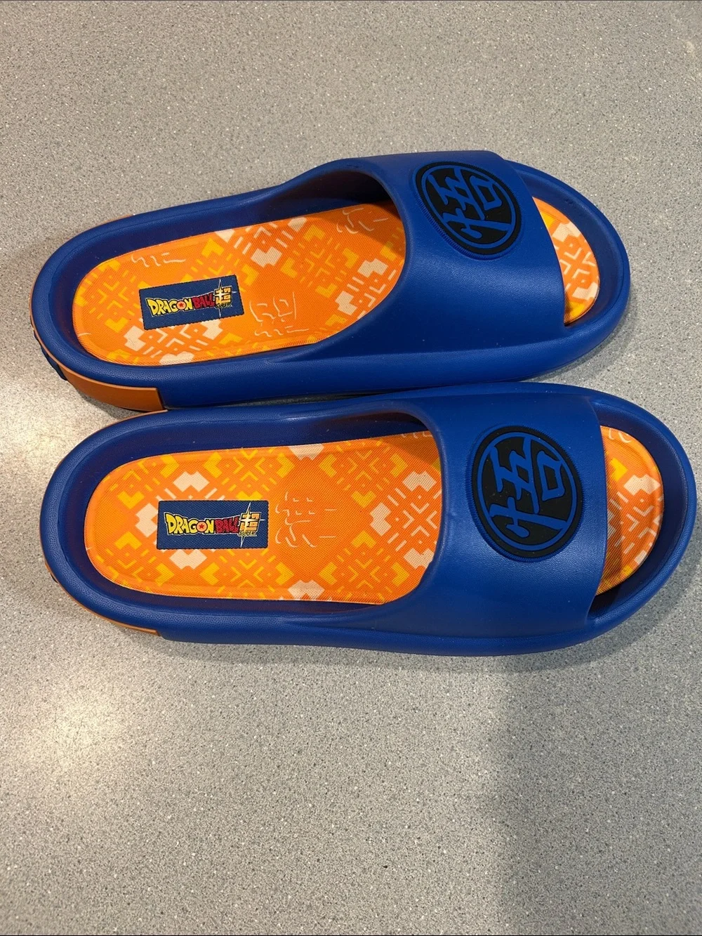 Ground Up - Dragon Ball Z Themed Blue & Orange Slide Sandals